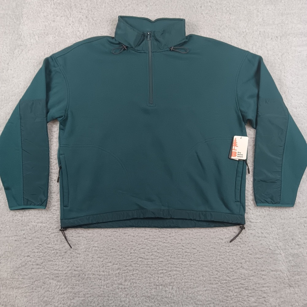 Bass Outdoor Hoodie Men XL Dark‎ Sea 1/4 Zip Convertible 30227572-RZ7 NWT